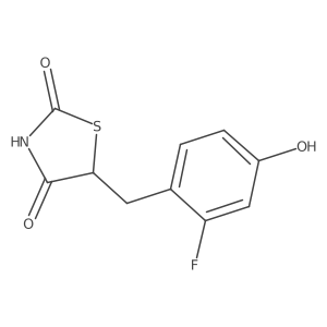 5-(2-Fluoro-4-hydroxybenzyl)thiazolidine-2,4-dione Structure
