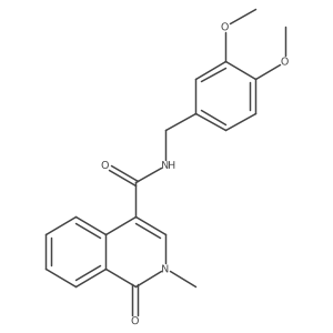 N-(3,4-dimethoxybenzyl)-2-methyl-1-oxo-1,2-dihydroisoquinoline-4-carboxamide结构式
