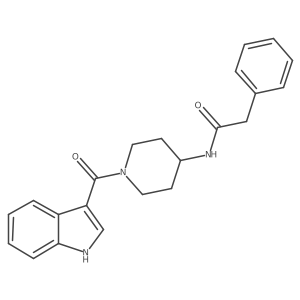 N-[1-(1H-indol-3-ylcarbonyl)piperidin-4-yl]-2-phenylacetamide Structure