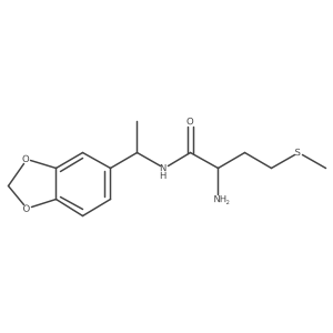 Butanamide, 2-amino-N-[1-(1,3-benzodioxol-5-yl)ethyl]-4-(methylthio)-, (2S)-结构式