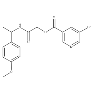 2-{[1-(4-Methoxyphenyl)ethyl]amino}-2-oxoethyl 5-bromopyridine-3-carboxylate Structure
