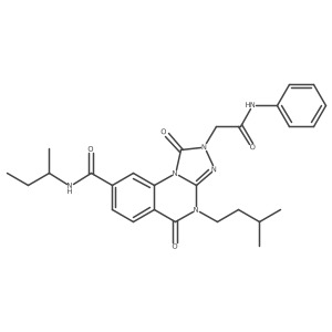 2-(2-anilino-2-oxoethyl)-N-(sec-butyl)-4-(3-methylbutyl)-1,5-dioxo-1,2,4,5-tetrahydro[1,2,4]triazolo[4,3-a]quinazoline-8-carboxamide Structure