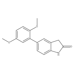 5-(2,5-dimethoxyphenyl)-1,3-dihydro-2H-indol-2-one Structure