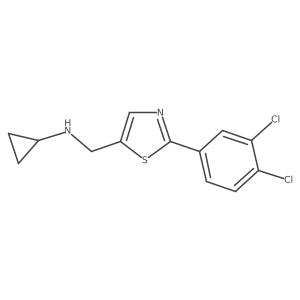 N-((2-(3,4-dichlorophenyl)thiazol-5-yl)methyl)cyclopropanamine Structure