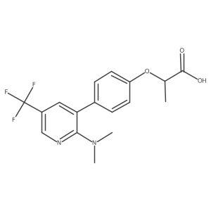 2-[4-(2-Dimethylamino-5-trifluoromethyl-pyridin-3-yl)-phenoxy]-propionic acid Structure