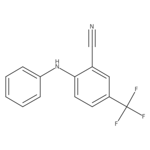 Benzonitrile, 2-(phenylamino)-5-(trifluoromethyl)- Structure