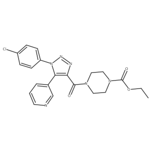 ethyl 4-{[1-(4-chlorophenyl)-5-(pyridin-3-yl)-1H-1,2,3-triazol-4-yl]carbonyl}piperazine-1-carboxylate Structure