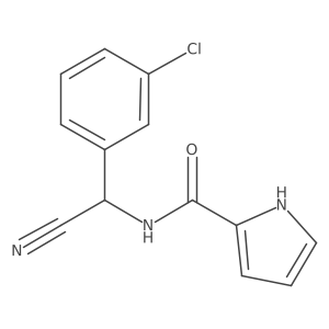 N-[(3-chlorophenyl)(cyano)methyl]-1H-pyrrole-2-carboxamide结构式