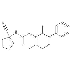 N-(1-cyanocyclopentyl)-2-(3,5-dimethyl-2-phenylmorpholin-4-yl)acetamide结构式
