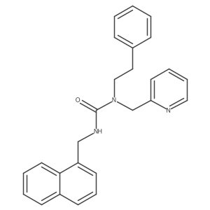 3-(Naphthalen-1-ylmethyl)-1-phenethyl-1-(pyridin-2-ylmethyl)urea Structure