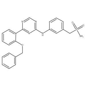 3-[(4-(2-Benzyloxyphenyl)-1,3,5-triazin-2-yl)amino]benzenemethanesulfonamide结构式