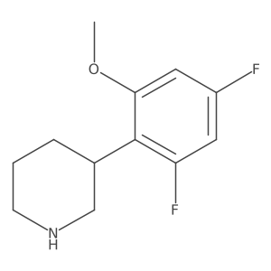 3-(2,4-Difluoro-6-methoxyphenyl)piperidine Structure