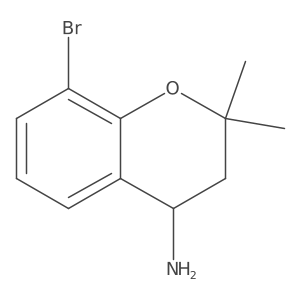 8-bromo-2,2-dimethyl-3,4-dihydro-2H-1-benzopyran-4-amine结构式