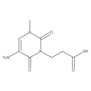 3-(5-Amino-3-methyl-2,6-dioxo-1,2,3,6-tetrahydropyrimidin-1-yl)propanoic acid Structure
