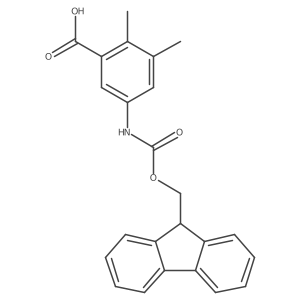 5-((((9H-Fluoren-9-yl)methoxy)carbonyl)amino)-2,3-dimethylbenzoic acid Structure