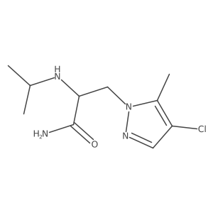 3-(4-chloro-5-methyl-1H-pyrazol-1-yl)-2-[(propan-2-yl)amino]propanamide Structure