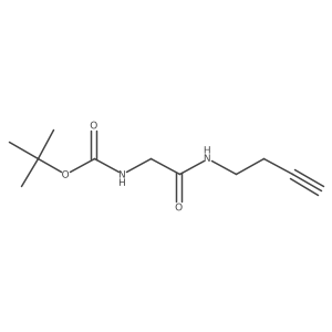 Tert-butyl (2-(but-3-yn-1-ylamino)-2-oxoethyl)carbamate结构式