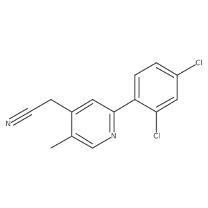 2-(2,4-Dichlorophenyl)-5-methylpyridine-4-acetonitrile结构式