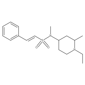(E)-N-(1-Ethyl-2-methylpiperidin-4-YL)-N-methyl-2-phenylethenesulfonamide结构式