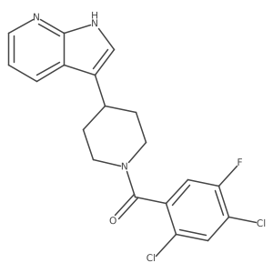 (2,4-Dichloro-5-fluorophenyl)[4-(1H-pyrrolo[2,3-b]pyridin-3-yl)-1-piperidinyl]methanone结构式