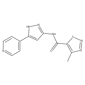 1,2,3-Thiadiazole-5-carboxamide, 4-methyl-N-[5-(4-pyridinyl)-1H-pyrazol-3-yl]-结构式