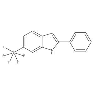 2-Phenyl-6-pentafluorosulfanyl-1H-indole结构式