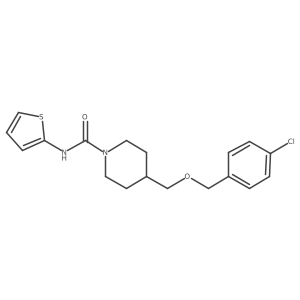 4-(((4-chlorobenzyl)oxy)methyl)-N-(thiophen-2-yl)piperidine-1-carboxamide结构式