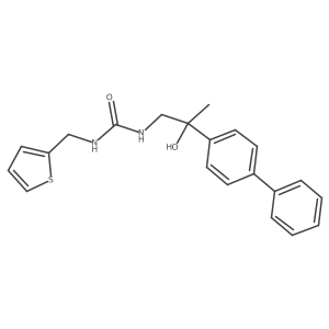 1-(2-([1,1'-Biphenyl]-4-yl)-2-hydroxypropyl)-3-(thiophen-2-ylmethyl)urea Structure