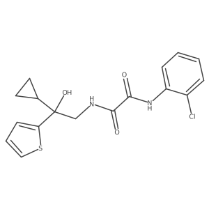 N1-(2-chlorophenyl)-N2-(2-cyclopropyl-2-hydroxy-2-(thiophen-2-yl)ethyl)oxalamide结构式