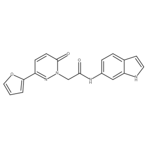 2-[3-(furan-2-yl)-6-oxopyridazin-1(6H)-yl]-N-(1H-indol-6-yl)acetamide结构式