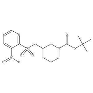 tert-Butyl 3-(((3-nitropyridin-2-yl)sulfonyl)methyl)piperidine-1-carboxylate Structure
