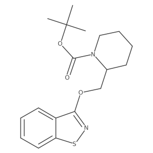 tert-Butyl 2-((benzo[d]isothiazol-3-yloxy)methyl)piperidine-1-carboxylate结构式