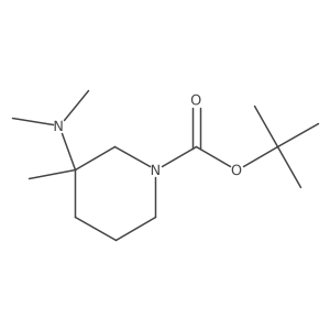 tert-Butyl 3-(dimethylamino)-3-methylpiperidine-1-carboxylate结构式