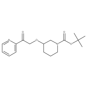 (R)-tert-butyl 3-(2-oxo-2-(pyridin-2-yl)ethoxy)piperidine-1-carboxylate结构式