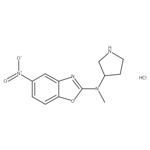(S)-N-methyl-5-nitro-N-(pyrrolidin-3-yl)benzo[d]oxazol-2-amine hydrochloride结构式