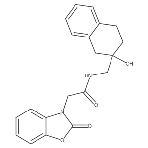 N-((2-hydroxy-1,2,3,4-tetrahydronaphthalen-2-yl)methyl)-2-(2-oxobenzo[d]oxazol-3(2H)-yl)acetamide结构式