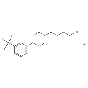 4-{4-[3-(Trifluoromethyl)phenyl]piperazin-1-yl}butan-1-ol hydrochloride Structure