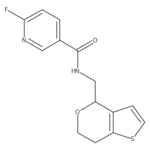 N-(6,7-Dihydro-4H-thieno[3,2-c]pyran-4-ylmethyl)-6-fluoropyridine-3-carboxamide结构式