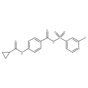 N-[(2-chloropyridin-4-yl)sulfonyl]-4-cyclopropaneamidobenzamide结构式