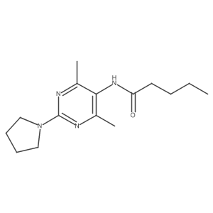 N-(4,6-dimethyl-2-(pyrrolidin-1-yl)pyrimidin-5-yl)pentanamide Structure