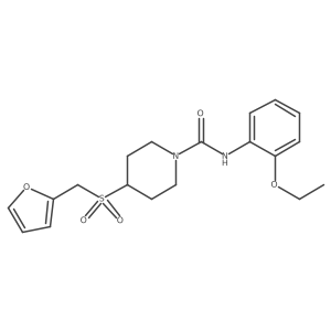 N-(2-ethoxyphenyl)-4-((furan-2-ylmethyl)sulfonyl)piperidine-1-carboxamide结构式