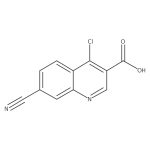 4-Chloro-7-cyano quinoline-3-carboxylic acid结构式