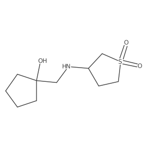 3-{[(1-Hydroxycyclopentyl)methyl]amino}-1lambda6-thiolane-1,1-dione Structure