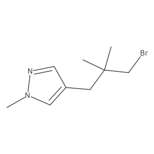 4-(3-bromo-2,2-dimethylpropyl)-1-methyl-1H-pyrazole结构式