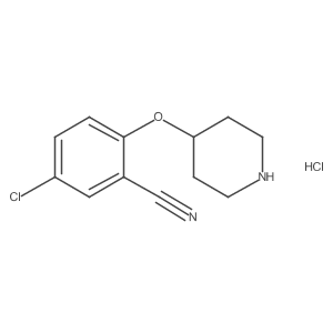 5-Chloro-2-(piperidin-4-yloxy)benzonitrile hydrochloride Structure