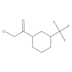 2-Chloro-1-[3-(trifluoromethyl)cyclohexyl]ethan-1-one结构式