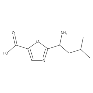 2-(1-Amino-3-methylbutyl)-1,3-oxazole-5-carboxylic acid结构式