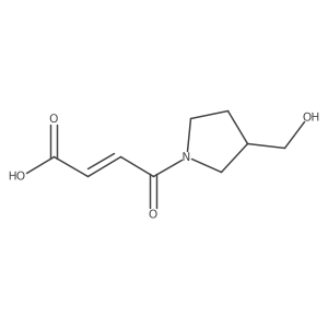 (2E)-4-[3-(hydroxymethyl)pyrrolidin-1-yl]-4-oxobut-2-enoic acid结构式
