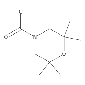 2,2,6,6-Tetramethylmorpholine-4-carbonyl chloride Structure