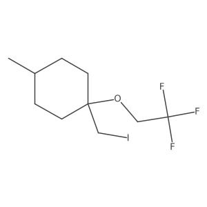 1-(Iodomethyl)-4-methyl-1-(2,2,2-trifluoroethoxy)cyclohexane Structure